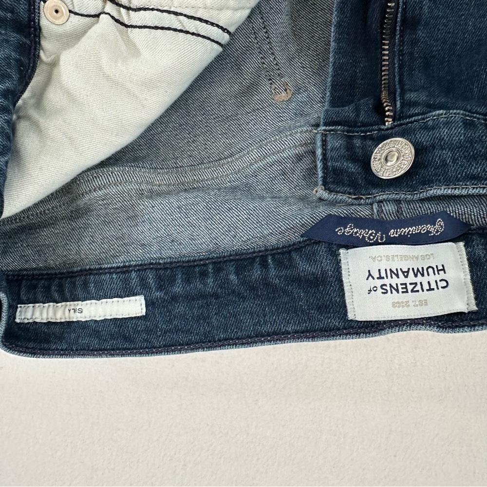Citizens of Humanity Isola Cropped Jeans Medium Wash‎ Raw Hem Women’s Size 28 - Picture 12 of 12